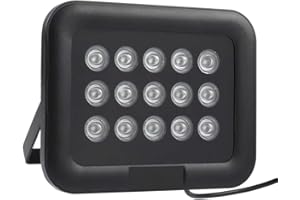 Tangxi 20~150m/65.6~492.1ft IR Infrared 8~90°Adjustable 15Pcs Infrared LED Light IP65 Night Vision Built in Light Sensor LEDs Array Light for IP Camera,