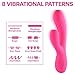 Rabbit Vibrator Dildo for Vagina - All Silicone Vibrator Adult Toy - Sex for Couples - G Spot Vibrator Stimulator - Clit Vibrator - Suitable Male Sex Toy for Anal Play, Pink Lyps Aphrodite
