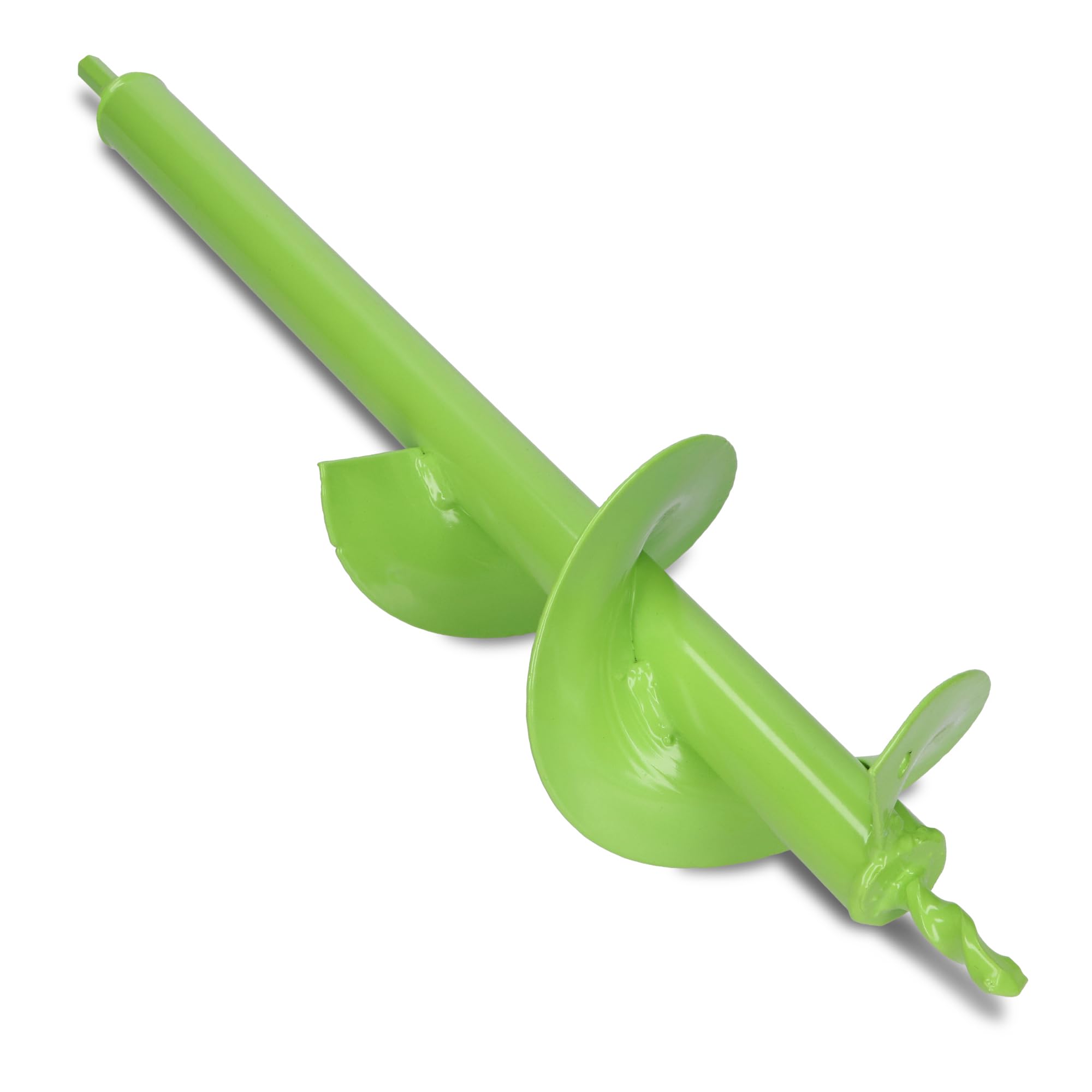 WERHE Earth Auger 100 mm with HEX Mount – Robust Carbon Steel for Planting and Fence Posts – Compatible with Drilling Machines and Cordless Screwdrivers – For DIYers and Gardeners