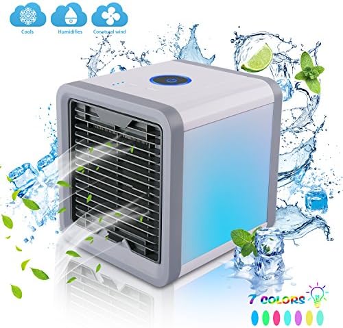 AIVANT Personal 4 in 1 Air Cooler, USB Mini Portable Air Conditioner/Humidifier/Purifier USB Powered by Laptop, Macbook, Netbook, Wall Chargers, Power Bank and More