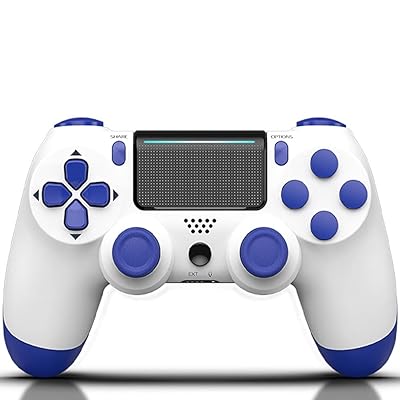 Buy Movone Game Controller For Ps4 Controller Compatible With Playstation 4 Slim Pro White Blue Online In Japan B0f3fg9h