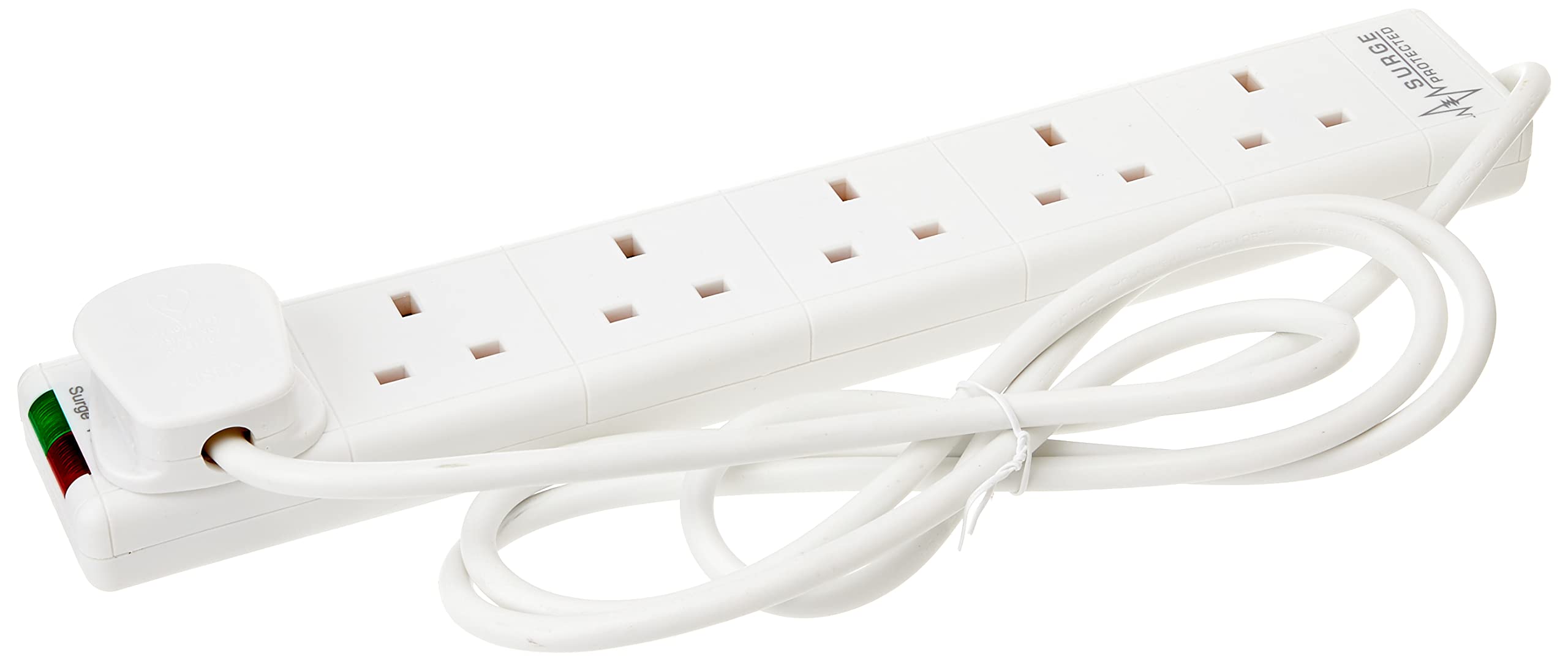 PRO ELEC EXTENSION SIX GANG SURGE 2M WHITE H6G+2M