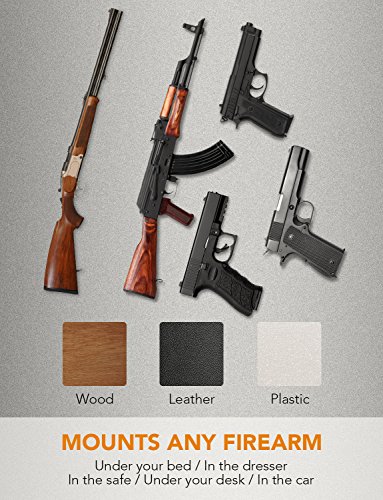 Magnetic Gun Mount | Rubberized 75 lbs Rated Gun Magnet | Gun Magnet Mount-Concealed Holder for Car, Handgun, Pistol, Rifle, Shotgun, Revolver - Thumbnail 5