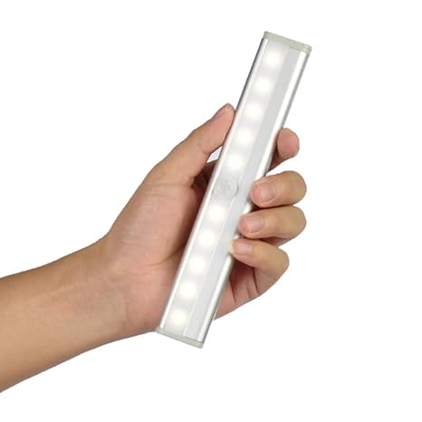 LED Bewegungsmelder Schrankleuchten, Kleiderschrank Lampen Unterbauleiste Beleuchtung Küchenlampen,Kabinett Nachtlicht Lichtleisten Spiegelschrank für Innen außen Schrank Küche (Weißes Licht)