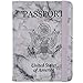kandouren RFID Blocking Passport Holder Cover Case,Black Marble passport wallet for Men & Boy,best gifts for travelers,credit card and ID holder wallets,travel accessories