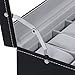 BEWISHOME Watch Case, 20-Slot Watch Box Organizer for Men Watch Case with Large Glass Lid Watch Travel Case Removable Watch Pillows, Mens Jewelry Box Watch Display Case, Watch Storage, Black SSH04B