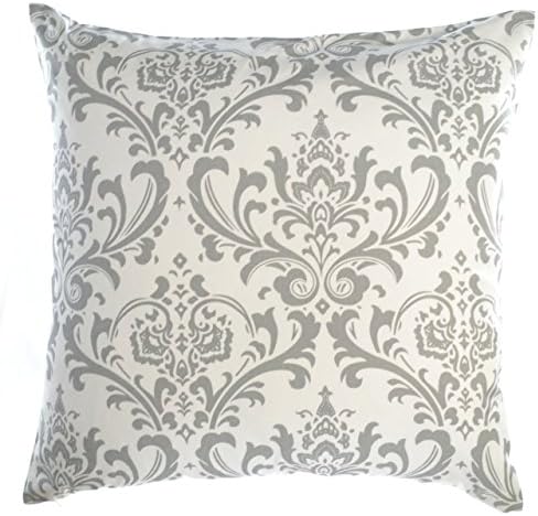 White and Silver Pillow 22x 22 Maggie White