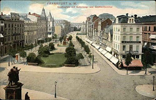 Goethe Square With Monuments Of Gutenberg And Goethe Frankfurt Germany Original Vintage Postcard At Amazon S Entertainment Collectibles Store