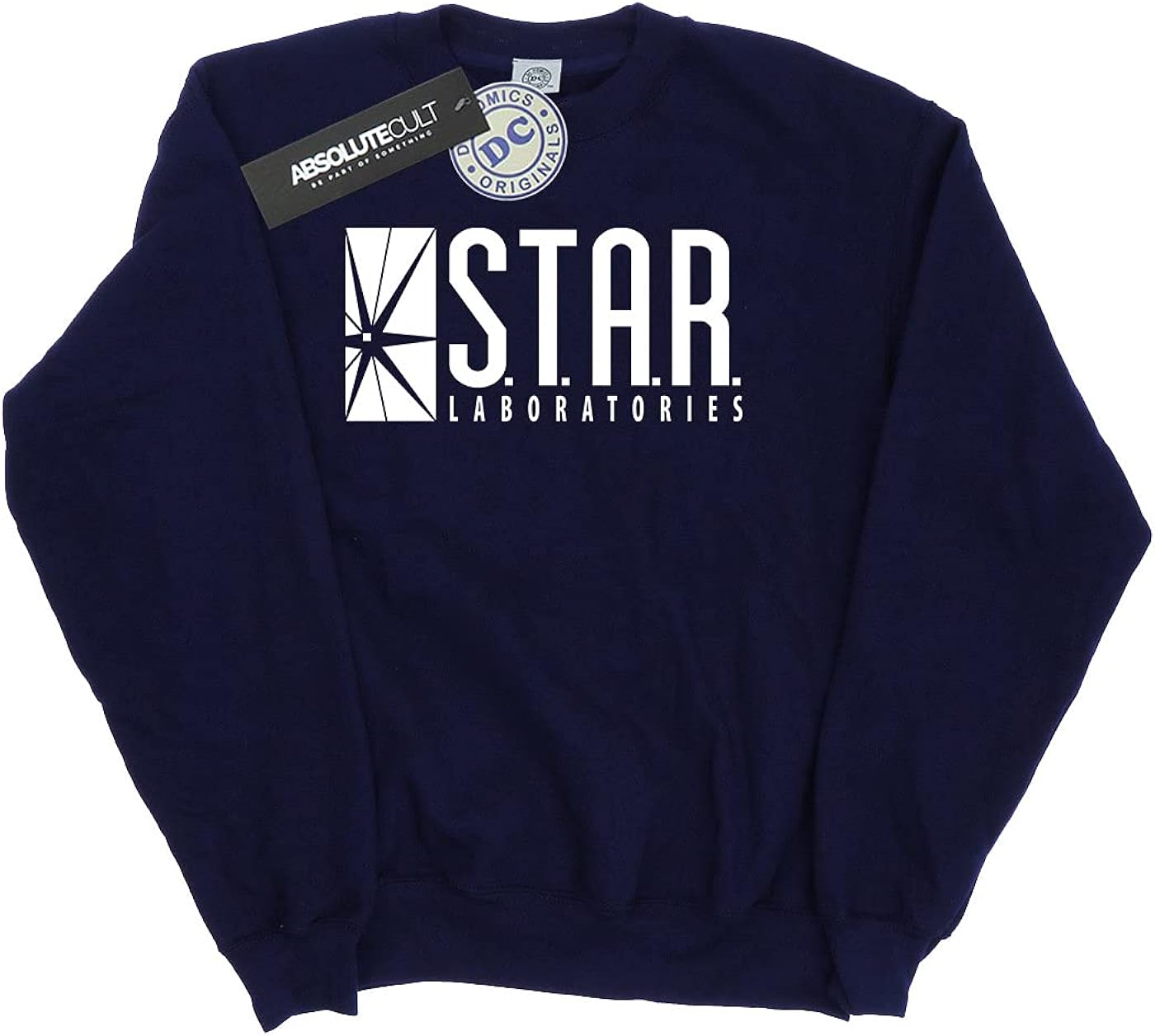 Official Flash TV Star Laboratories Men's Sweatshirt at  Men’s Clothing store