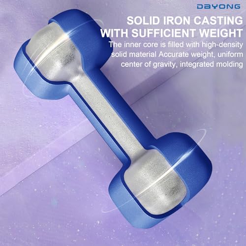 DAYONG Fitness Dumbbell Set of 2, Hexagonal Frosted Dumbbells for Men Women, Home Gym Equipment for Core Strength Training, Exercise Muscle.