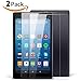 All-New Fire HD 8 Screen Protector 2017 (2 pack),TechFilm Fire 8 Screen Protector Tempered Glass [Bubble Free] [Anti-Scratch],Anti Blue Light and Utral Clear 2 pack