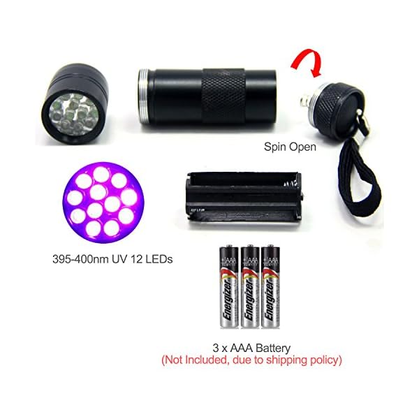 SAMS-Fly-Tying-Kits-UV-12-LEDs-Bright-Black-Light-Flashlight-and-Clear-Glue-Cure-Syringe-Coating-Tools-for-Buzzer-Bug-Nymph-Head-Body-Trout-Flies-Making