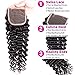 Perstar Deep Wave Bundles with Closure Brazilian Virgin Hair Bundles and Closure Wet and Wavy Human Hair Weave Bundles for Black Women 100% Remy Human Hair Bundles with Closure 16 18 20+16 free part
