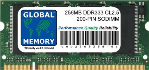 256MB DDR 333MHz PC2700 200-PIN SODIMM MEMORY RAM COMPATIBLE WITH IMAC G4 DDR FLAT PANEL