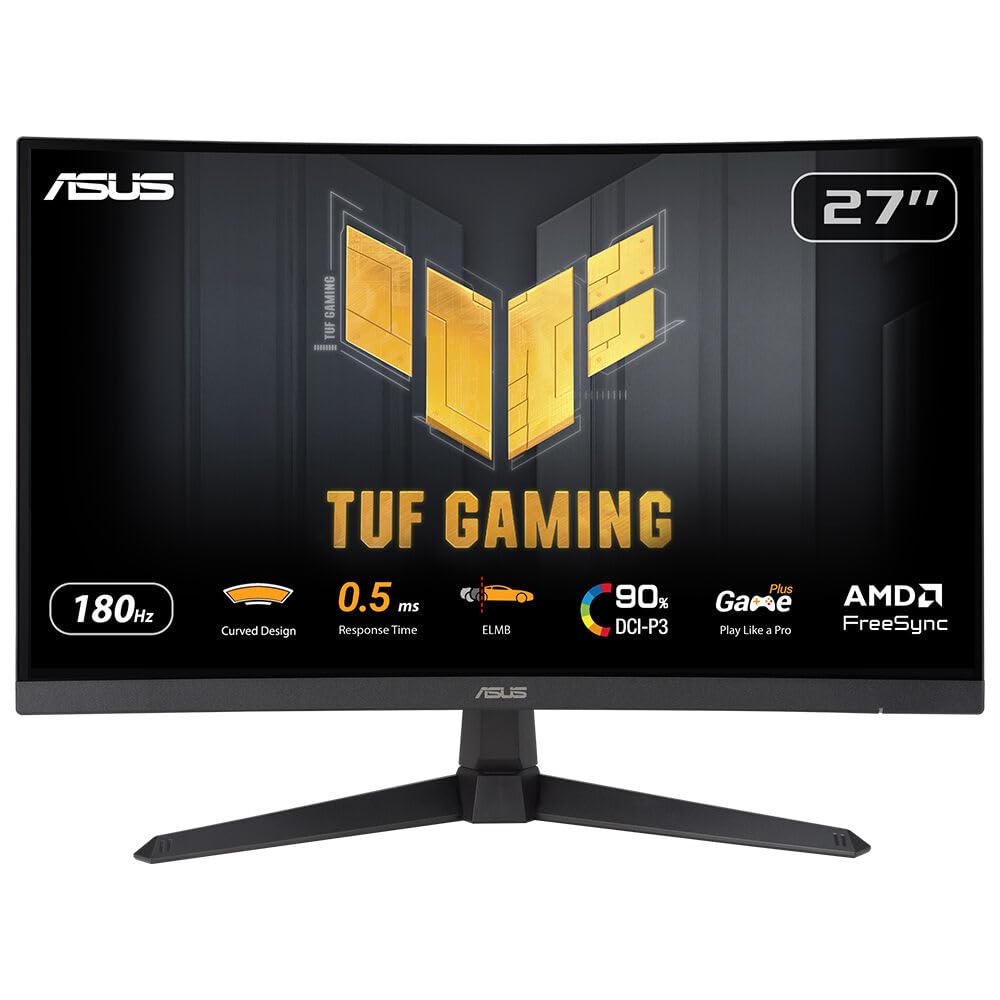 ASUS TUF Gaming VG27WQ3B 27 Zoll QHD Fast VA 180Hz Curved Gaming Monitor