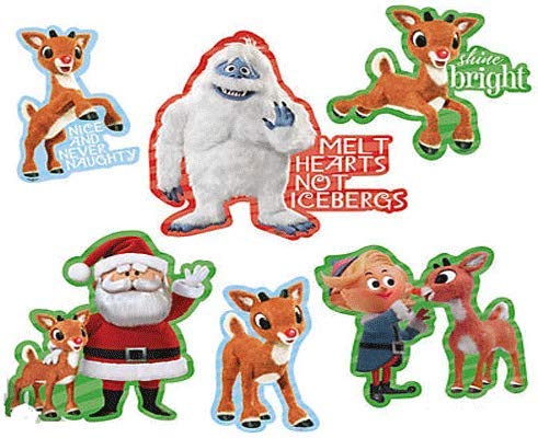 Character Arts Rudolph The Red-Nosed Reindeer Large Christmas Cutouts, 16-inch x 20-Inch, Set of 6