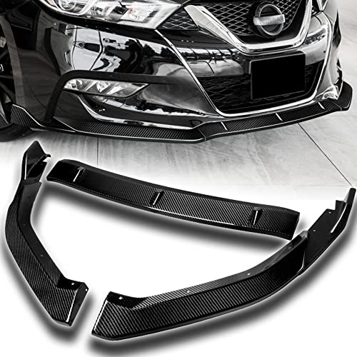 thumbnail image 2 of HDC Autosports GT-Style Carbon Look Front Bumper Splitter Lip For 2016-2018 Nissan Maxima | 3-Piece Kit 2 of 4