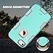 ULAK iPhone SE Case,iPhone 5S Case, iPhone 5 Case, Knox Armor Heavy Duty Shockproof Sport Rugged Drop Resistant Dustproof Protective Case Cover for Apple iPhone 5 5S SE-(Mint Green+Rose Gold)