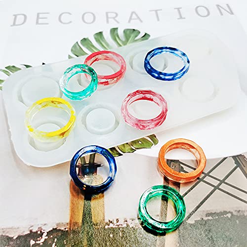 SENHAI 3Pcs Different Shapes Silicone Resin Ring Mold, Sizes