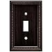 Brainerd 64411 Beaded Single Toggle Switch Wall Plate / Switch Plate / Cover, Venetian Bronze