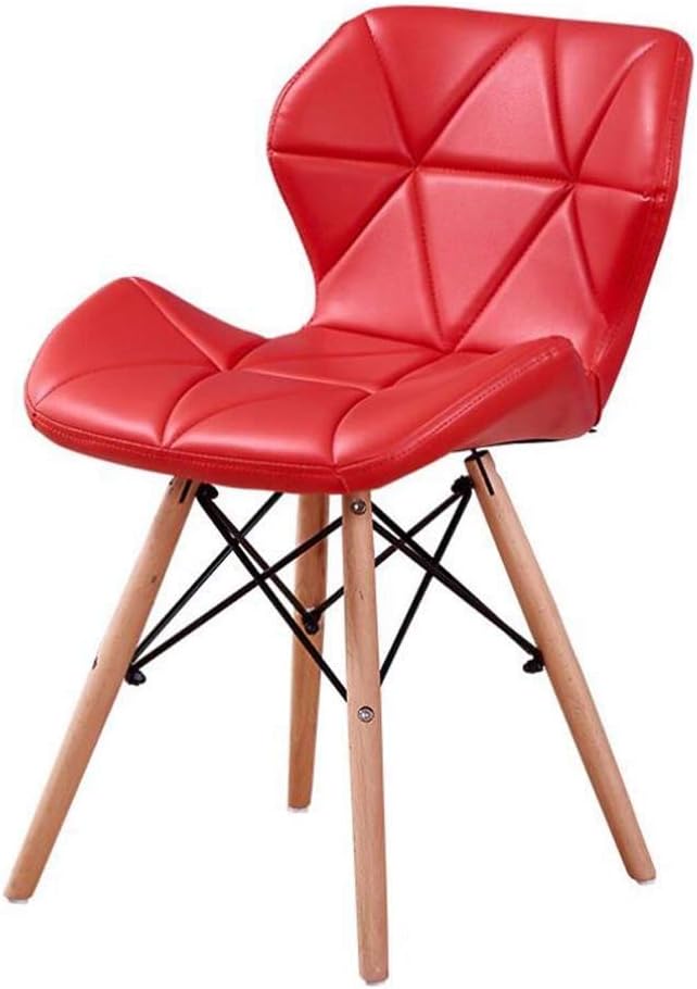 Towero European-style chair Butterfly chair Radar chair Restaurant study bedroom living room hotel negotiation chair (Color : Red)