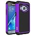 J1 2016 Case, Galaxy Amp 2 Case, Galaxy Express 3 Case, OEAGO [Shockproof] [Impact Protection] Hybrid Dual Layer Defender Protective Case Cover for Samsung Galaxy Amp 2 / J1 2016 / Express 3 - Purple