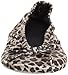 isotoner Women's Satin Ballerina Slippers with Soft Tie Bow and Suede Sole, Cheetah, 6.5-7. 5