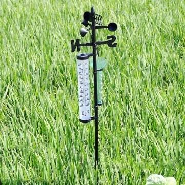 UR Garden Tools Garden Thermometer Rain Gauge Wind Indicator Outdoor Atmospherium