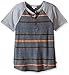 Splendid Boys' Short Sleeve Reglan Crew with Mixed Stripe