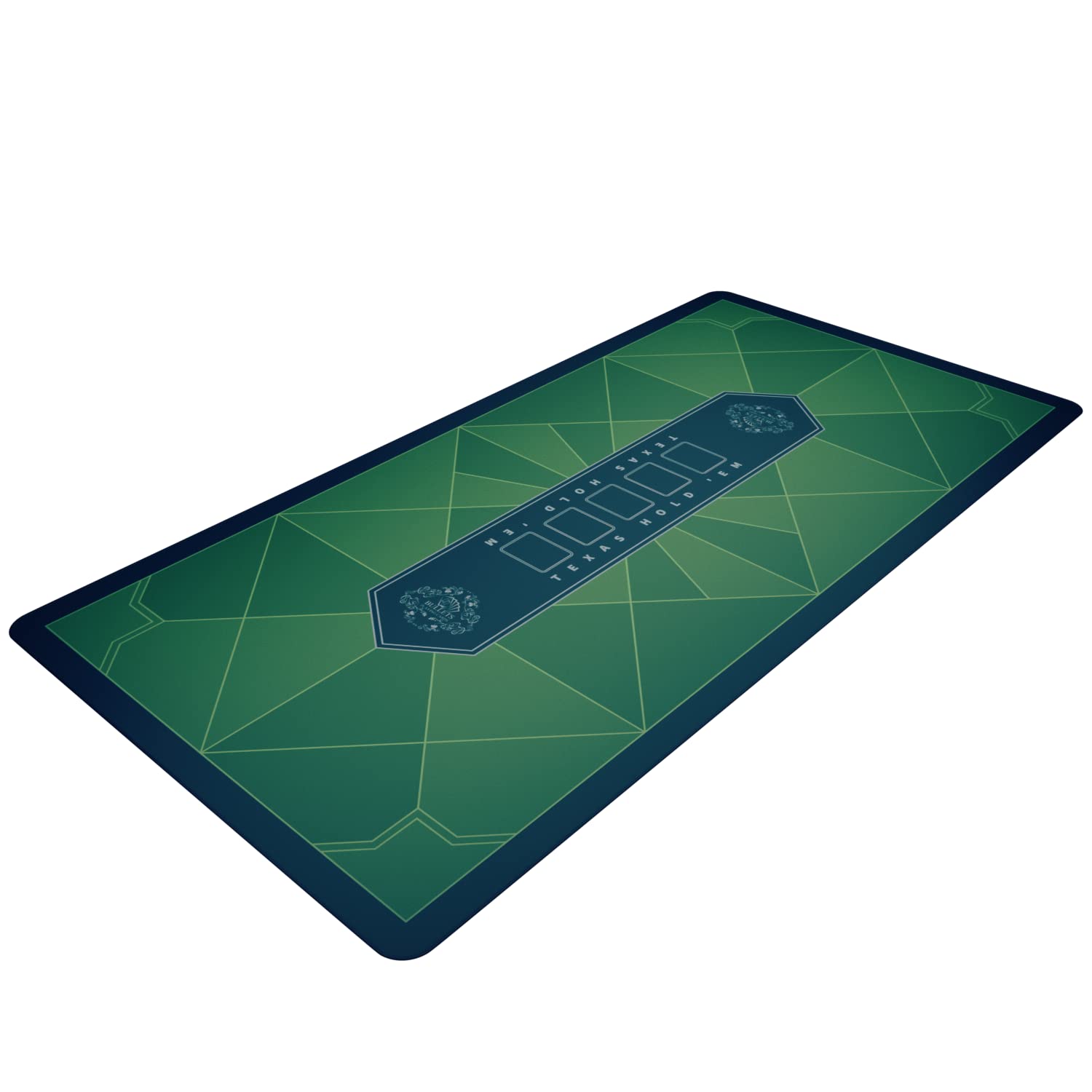 Bullets Playing Cards, Paulie Design Texas Holdem Poker Mat Green for Your Own Poker Table 200 x 100 cm