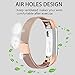 POY Metal Replacement Bands Compatible for Fitbit Alta and Fitbit Alta HR, Milanese Loop Stainless Steel Bracelet Smart Watch Strap with Unique Magnet Lock, Small Rose Gold