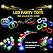 Acmee 30 Pieces LED Light Up Party Favor Toy Set.LED Party Pack LED Accessories - 6 Flashing Bumpy Rings,6 Finger Lights, 6 RGB Bubble Bracelets,6 LED Glasses and 6 LED Fiber Optic Hair Extensions