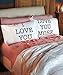 GZNIGHT 220 Thread Count I Love You and Love You More Standard Size Cotton Pillowcases