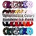 Pack of 24 Chiffon Flower Hair Scrunchies,Velvet Colorful Hair Ties,Elastic Hair Bobbles for Ponytail Holder,Hair Accessories Ropes Scrunchie for Women Mixcolor Flower Printed Solid Color