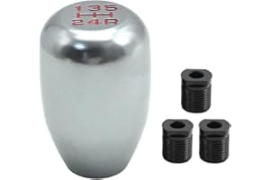 Anxingo Rotary Gear Lever Shifter Knobs 5 Speed, Shift Knob with 3 Adapters 8mm 10mm 12mm Manual 5-Speed Universal Gear Shift