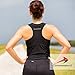 Compression Tank Top Women's Racerback Sleeveless Sports Tee (Black, Small)