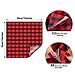 Frienda 10 Pieces 12 x 12 Inch Christmas Buffalo Plaid Vinyl Fabric Check Vinyl Sheets Adhesive Heat Transfer Sheet Iron on Vinyl Clothes Patches for Christmas (Red and Black Plaid)