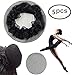KKTOCHVC Women Bun Dancer Hairnet for Ballet, Skating - 5pcs Black With Lace & No Drawstring