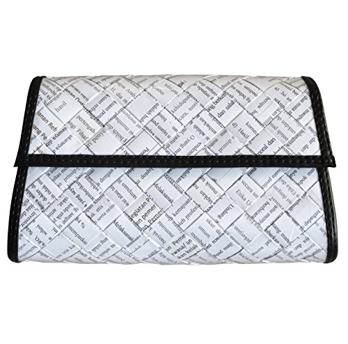 Trapezoid shape cross-body clutch bag made of office paper - FREE SHIPPING, upcycled upcycle upcycling recycling different smart person vegetarians products eco friendly people enthusiasts enthusiast