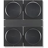 FLEXSON Wall Mount for 4 SONOS AMPS (Black)