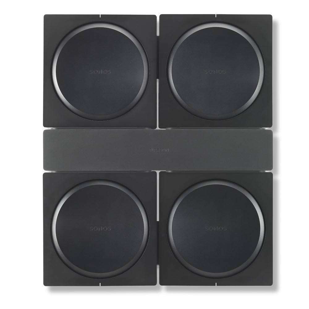 Flexson Lockable Wall Mount for 4 Sonos Amps with cable management