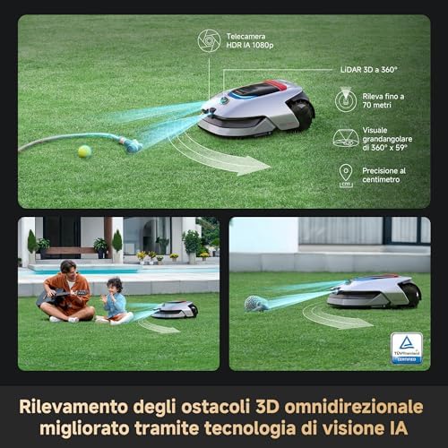 A2 1200 Robot Tagliaerba, Connessione Wireless senza RTK, per 1200m²