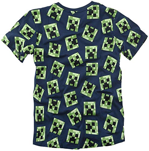 Minecraft Creeper T-shirt donkerblauw Baby's & ouders, Fan merch, Gaming, Schurken - Image 3
