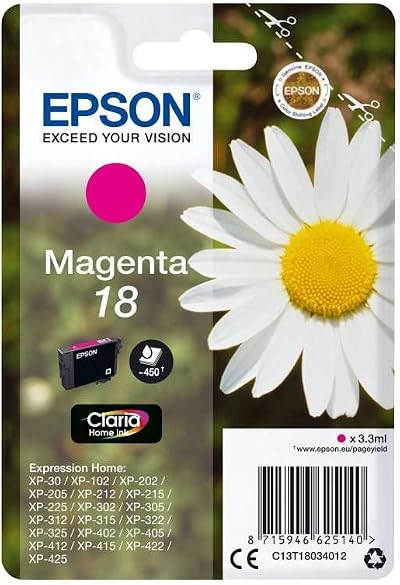 Epson 18 Magenta Daisy Claria Home Ink Cartridge - 180 Pages