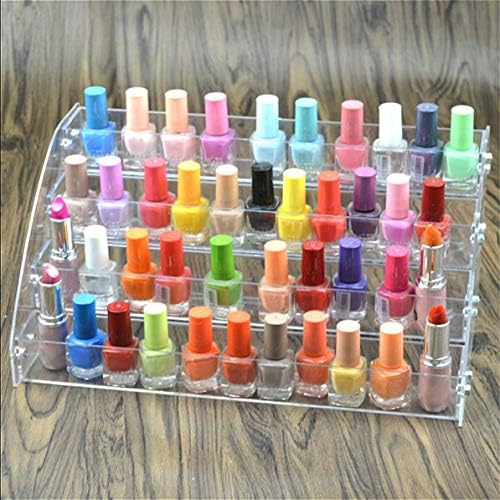 Multi-Layers Transparent Lipstick Nail Polish Holder Display Stand Clear Acrylic Portable Makeup Storage Organizer Rack