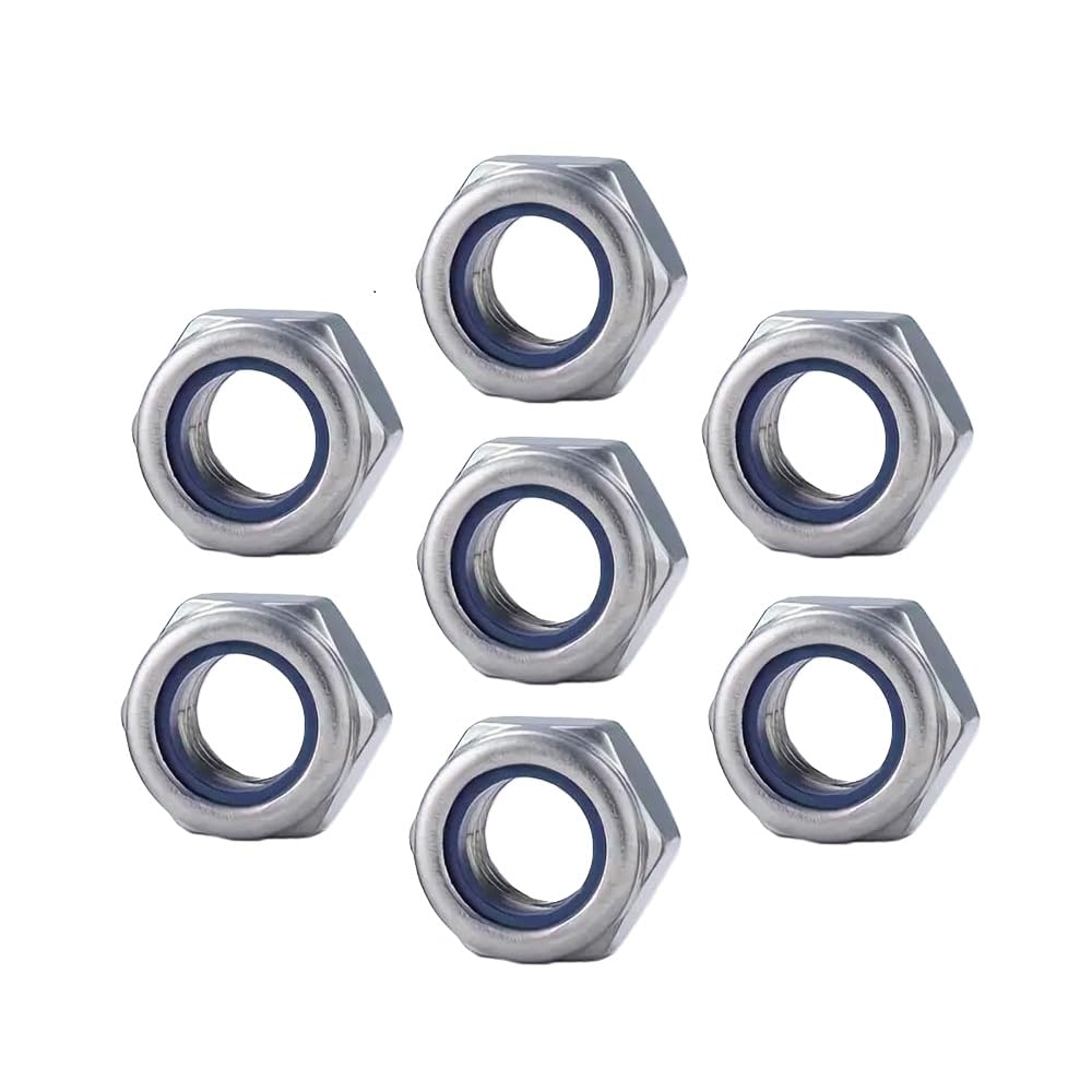 RADSO® M5 (5mm) Steel Nyloc Locking Thin Nuts (Type T - DIN 985), Bright Zinc Plated, Self-Locking with Nylon Insert, Metric Hexagon HEX NYLOC - requires 8mm Spanner - Pack of 40