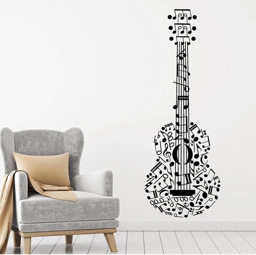 Amazon Aksldf ギター楽器ノート音部記号音楽ビニールウォールステッカー家の装飾リビングルームdiy壁画アートデカールギフト23x98cm ウォールステッカー オンライン通販