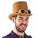 Tigerdoe Steampunk Hats - Steampunk Hat with Goggles - Burning Man Victorian Brown