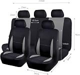 Flying Banner Car Seat Covers Full Set Airbag Compatible Black Grey view 3
