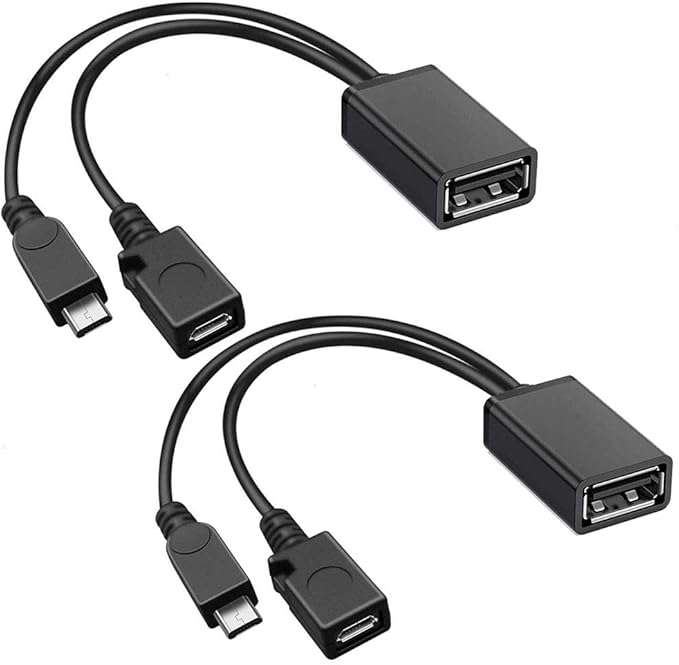 2 in 1 OTG Cable for Fire Stick 4K, Samsung Galaxy, Amazon Fire TV, LG